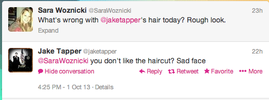 Tweet to Jake Tapper